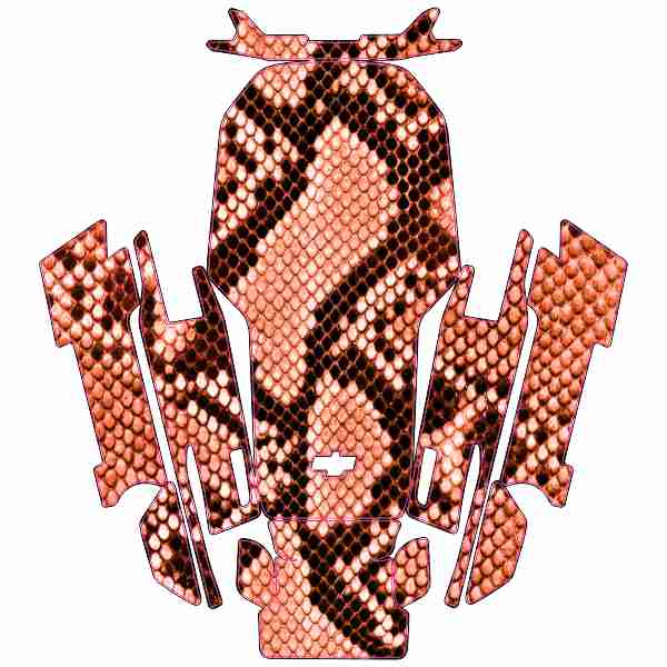 skin mini snakeskin arancio