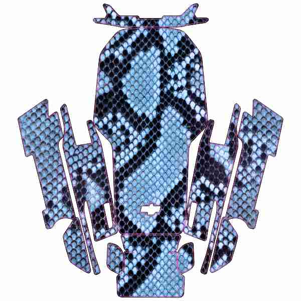 skin mini snakeskin blu