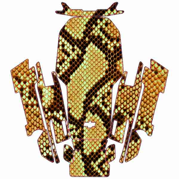 skin mini snakeskin giallo